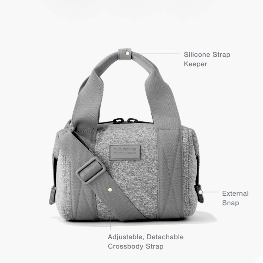 Dagne Dover LANDON NEOPRENE CARRYALL BAG - Heather Grey